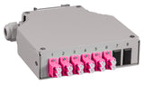 Foto: LWL Spleißbox für Hutschiene,  4 Fasern, LC 50/125µm OM4