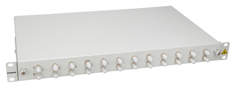 Foto: LWL Spleißbox, 8Fasern, ST 50/125µm OM3, 19", 1HE, Klasse C