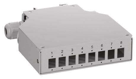 Foto: LWL Spleißbox für Hutschiene leer, 6 LC-Duplex, RAL7035