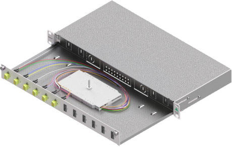 Foto: LWL Spleißbox, 12Fasern, LC,50/125µm OM5, 19", 1HE, Klasse B