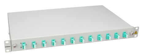 Foto: LWL Spleißbox, 16Fasern, LC 50/125µm OM3, 19", 1HE, Klasse C