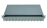 Foto: LWL Patchpanel 19", 1 HE, ausziehbar, für 16 Fasern, SC, SM