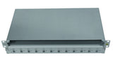 LWL Spleißbox leer für 12 SC-Duplex Kupplungen, 1HE, RAL7035