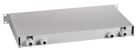 LWL Spleißbox leer für 12 SC-Duplex Kupplungen, 1HE, RAL7035
