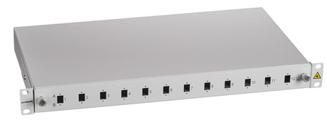 Foto: LWL Spleißbox leer für 12 LC-Duplex Kupplungen, 1HE, RAL7035