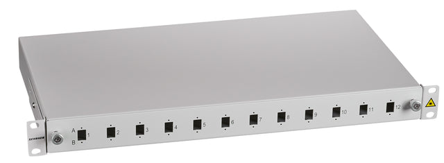 Foto: LWL Spleißbox leer für 12 LC-Duplex Kupplungen, 1HE, RAL7035