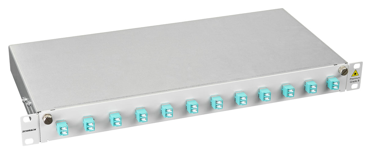 LWL Spleißbox, 24Fasern, LC,50/125µm OM3, 19", 1HE, Klasse B