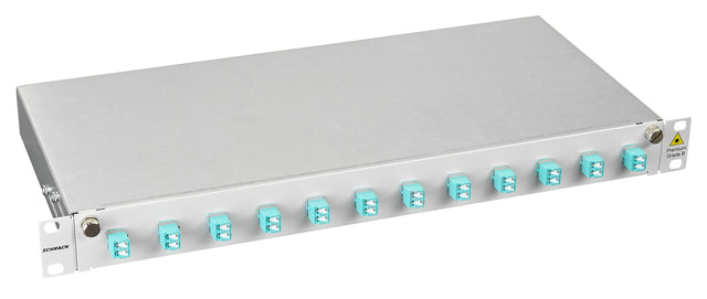 Foto: LWL Spleißbox, 24Fasern, LC,50/125µm OM3, 19", 1HE, Klasse B