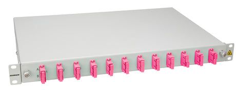 Foto: LWL Spleißbox, 24Fasern, SC 50/125µm OM4, 19", 1HE, Klasse C
