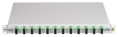 LWL Spleißbox, 24Fasern, SC/APC 9/125µm OS2,19",1HE,Klasse C