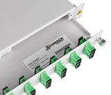 LWL Spleißbox, 24Fasern, SC/APC 9/125µm OS2,19",1HE,Klasse C