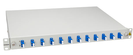 Foto: LWL Spleißbox, 24Fasern, LC 9/125µm OS2, 19", 1HE, Klasse C
