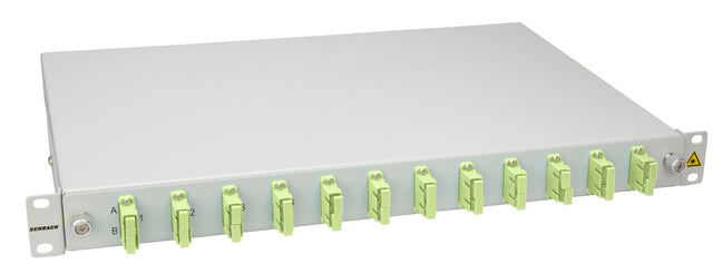 LWL Spleißbox, 24Fasern, SC 50/125µm OM5, 19", 1HE, Klasse C