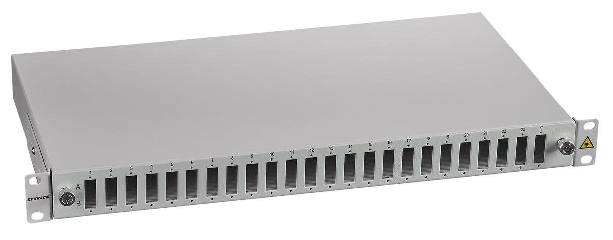 LWL Spleißbox leer für 24 SC-Duplex Kupplungen, 1HE, RAL7035