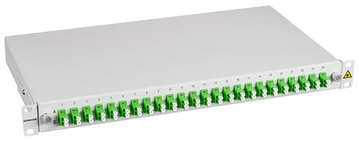 LWL Spleißbox, 48Fasern, LC/APC 9/125µm OS2,19",1HE,Klasse C