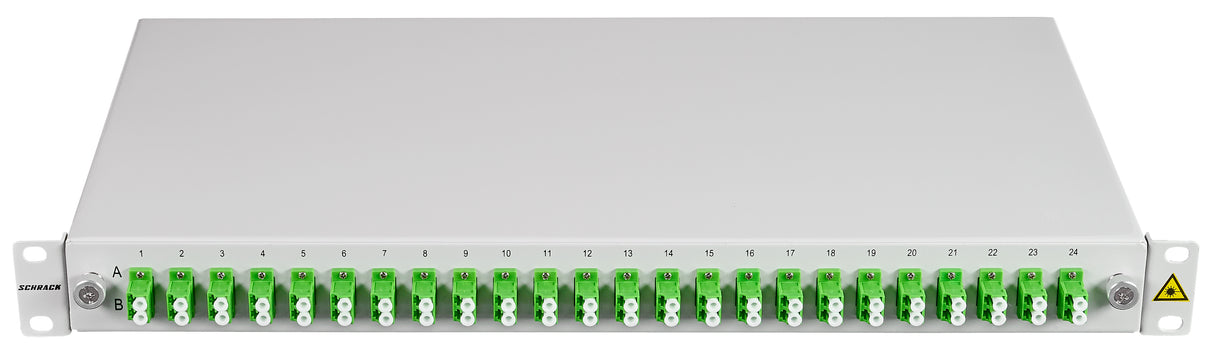 LWL Spleißbox, 48Fasern, LC/APC 9/125µm OS2,19",1HE,Klasse C