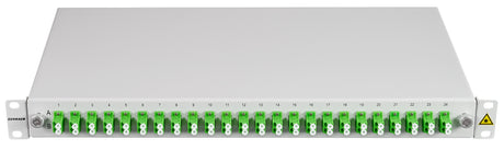 LWL Spleißbox, 48Fasern, LC/APC 9/125µm OS2,19",1HE,Klasse C