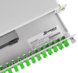 LWL Spleißbox, 48Fasern, LC/APC 9/125µm OS2,19",1HE,Klasse C