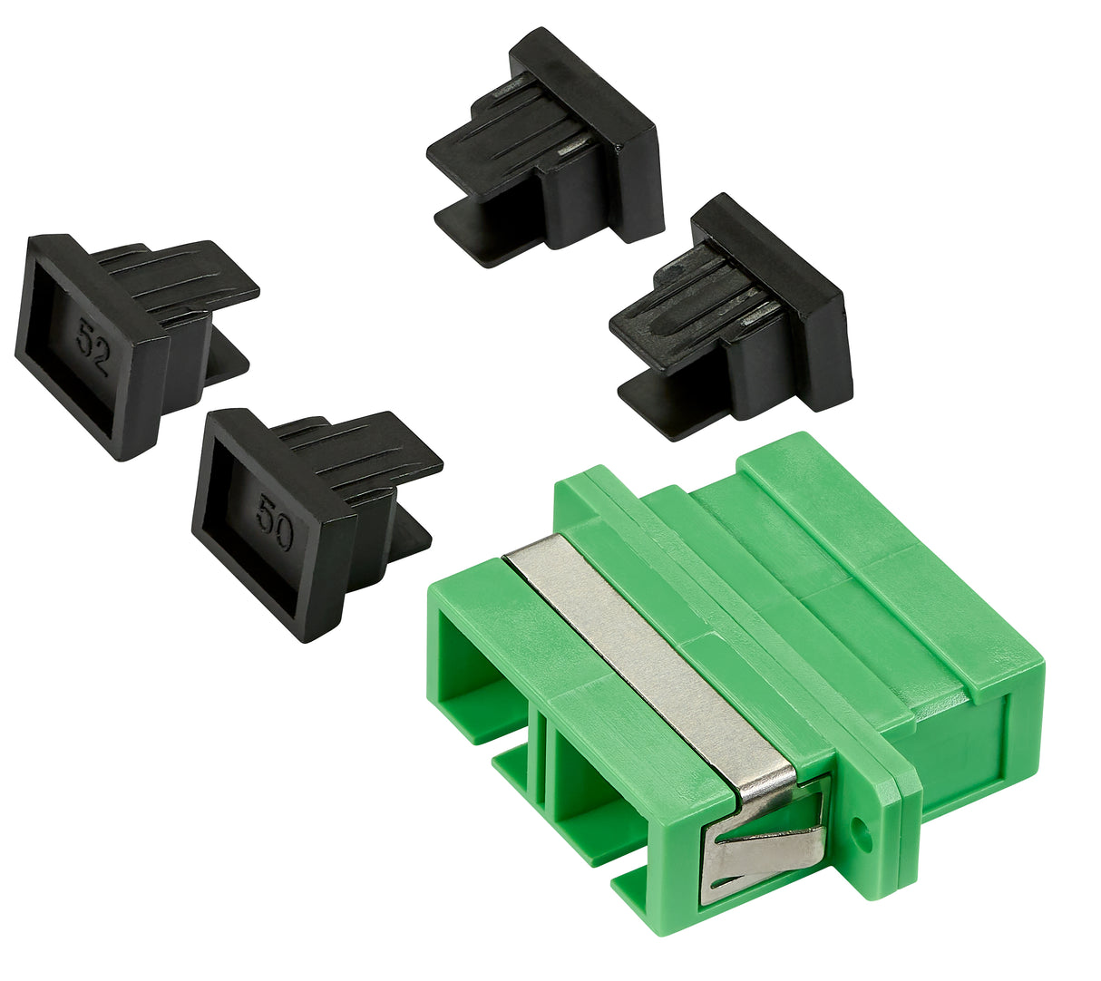 LWL Kupplung SC/APC-Duplex, Kunststoff, OS2,Keramik, Flansch