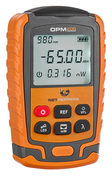 LWL Pegelmesser mit integrierter Laserlichtquelle (VFL) und
