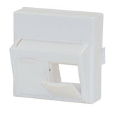 Einsatz 45x45 leer für 2 Module (SFA)(SFB), schräg, RAL9010