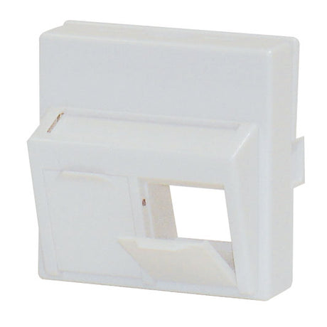 Einsatz 45x45 leer für 2 Module (SFA)(SFB), schräg, RAL9010