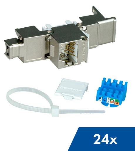 TOOLLESS LINE Buchse RJ45 geschirmt Cat.6a 10GB, 24 Stk. Box