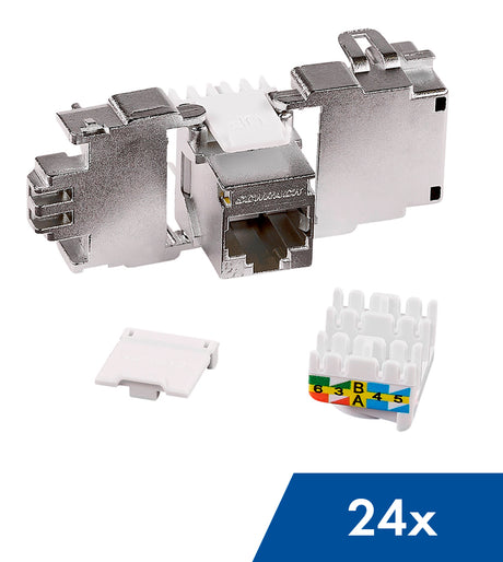 TOOLLESS LINE Buchse RJ45 geschirmt Cat.6a 10GB, 24 Stk. Box