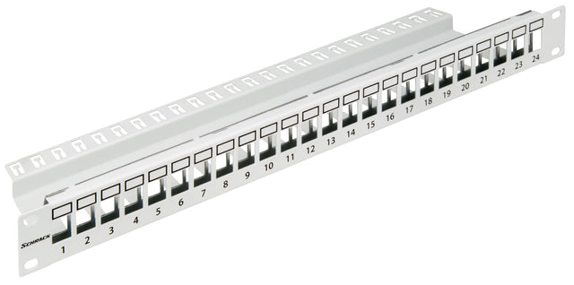 Patchpanel 19" leer für 24 Module (SFA)(SFB), 1HE, RAL7035