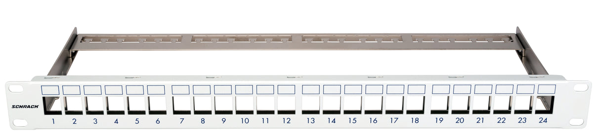 Patchpanel 19" leer für 24 Module (SFA)(SFB), 1HE, RAL7035