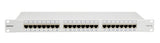 Foto: Patchpanel 19" 24xRJ45 geschirmt Cat.5e, 1HE, RAL7035