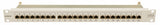 Foto: Patchpanel 19" 24xRJ45 geschirmt Cat.6, 1HE, RAL7035