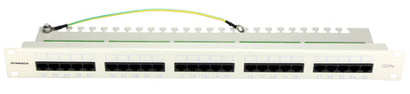 Foto: Patchpanel 25xRJ45 ungeschirmt, ISDN, 19", 1HE, RAL7035