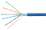 F/UTP Kabel Cat.6, 4x2xAWG24/1, 450MHz, LS0H, Dca, blau
