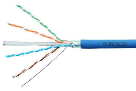 F/UTP Kabel Cat.6, 4x2xAWG24/1, 450MHz, LS0H, Dca, blau
