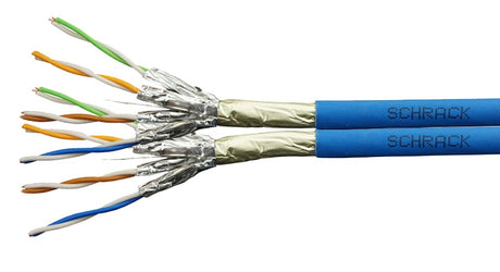 F/FTP Kabel Cat.6a, 2x(4x2xAWG23/1), 500MHz, LS0H-3, Dca
