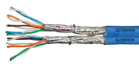 S/FTP Kabel Cat.7, 2x(4x2xAWG23/1),1000MHz,LS0H,Dca,30% blau