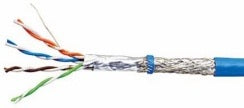 SF/UTP Cable Cat.5e, 4x2xAWG24/1, PVC, Eca, blue