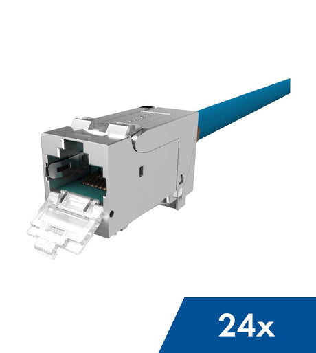 PERFORMANCE LINE Buchse RJ45 geschirmt, Cat.6a, 24 Stk. Box