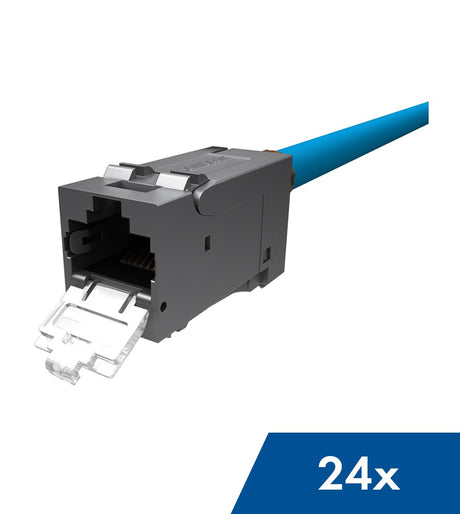 PERFORMANCE LINE Buchse RJ45 geschirmt Klasse Ea, 24 Stück