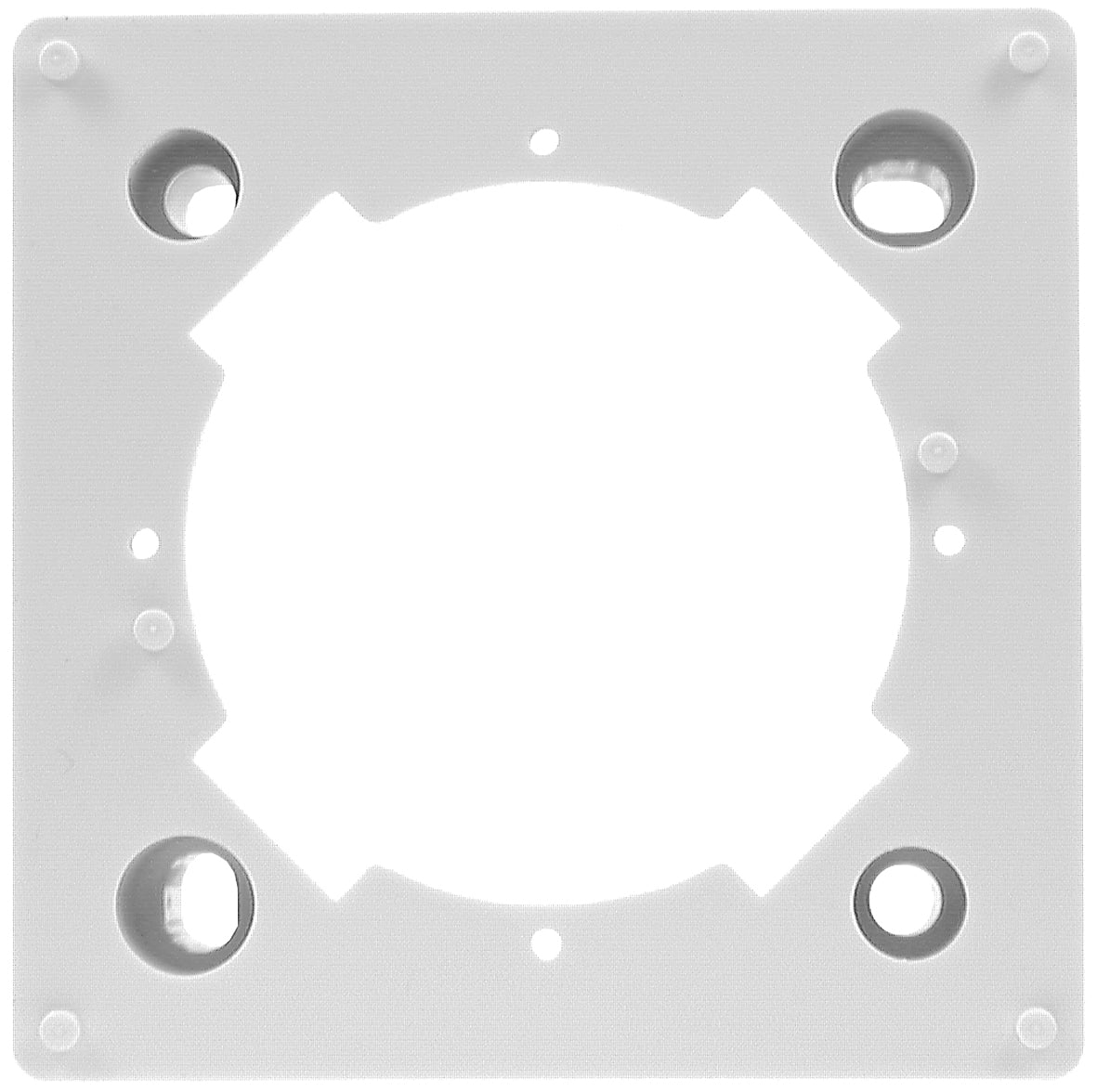 SAT Aufputzrahmen für HSZUDxR88D, 80x80mm, RAL9010, TZU 1-00