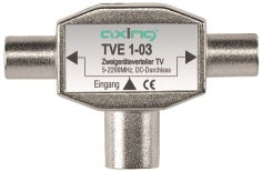 SAT Zweigeräteverteiler IEC-Buchse-2xIEC-Stecker,TV,TVE 1-03