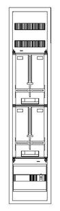 Foto: Zählerverteiler 1xZF, H=1400 B=300 T=210mm, 1xTSG