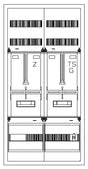 Foto: Zählerverteiler 1xZF, H=1100 B=550 T=210mm, 1xTSG