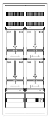 Foto: Zählerverteiler 3xZF, H=1400 B=550 T=210mm, 1xTSG