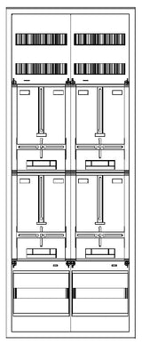 Foto: Zählerverteiler 4xZF, H=1400 B=550 T=210mm