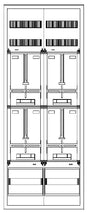 Foto: Zählerverteiler 4xZF, H=1400 B=550 T=210mm