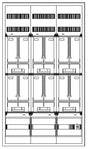 Foto: Zählerverteiler 5xZF, H=1400 B=800 T=210mm, 1xTSG