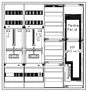 Foto: Zählerverteiler 1xZF, H=1100 B=1050 T=210mm, 1xTSG, VF, MF
