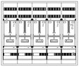 Foto: Zählerverteiler 4xZF, H=1100 B=1300 T=210mm, 1xTSG